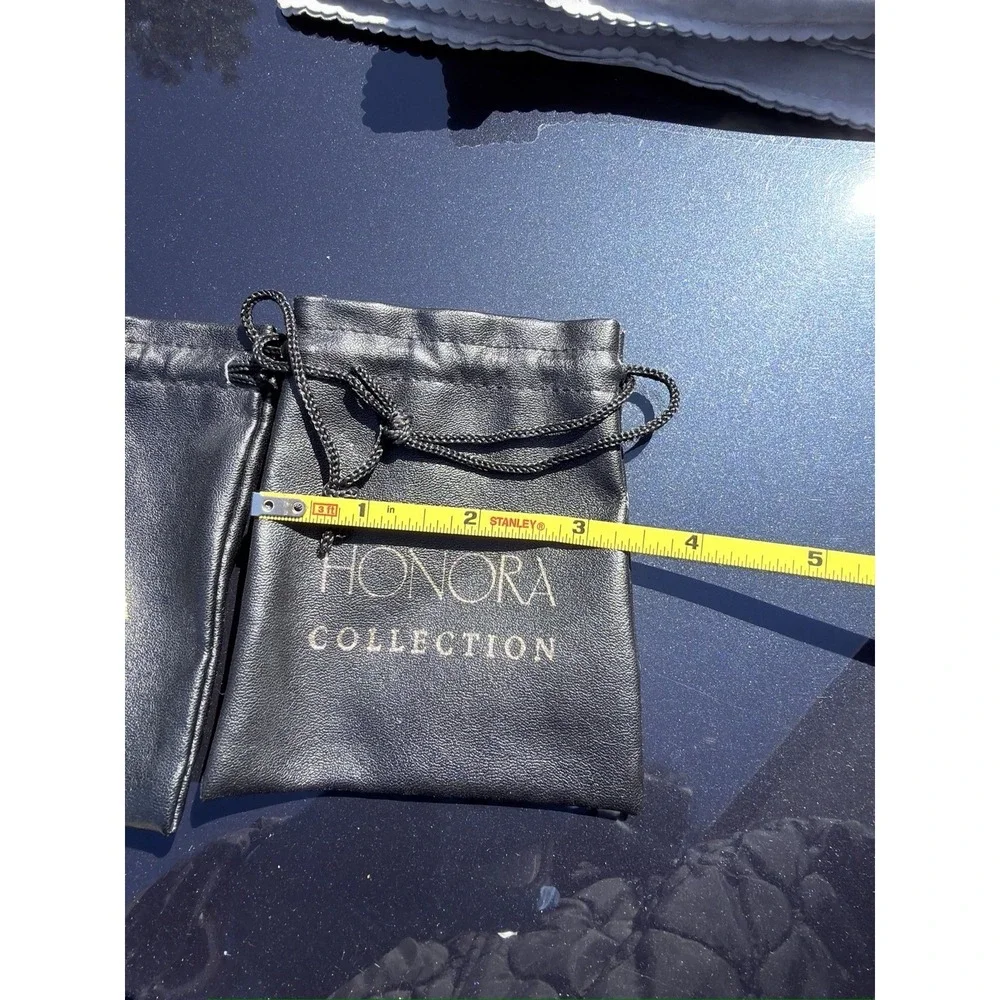 Lot 3 Honora Collection Jewelry Pouches Black Drawstring Storage Bags